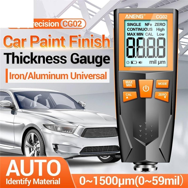 CG02 مقياس سمك الطلاء 0-1500 ميكرومتر جهاز اختبار طلاء السيارات الفيلم أداة يدوية دليل - Image 5