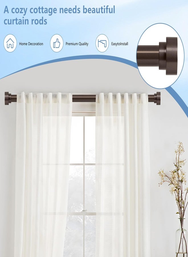 HEI! DEAR Bronze Curtain Rods for Windows 28 to 48 Inch(2.3-4ft), 1Inch Heavy Duty Curtain Rods, Adjustable Curtains Rod, Modern Decorative Drapery Window Rod, 30-58", Antique Bronze - Image 4