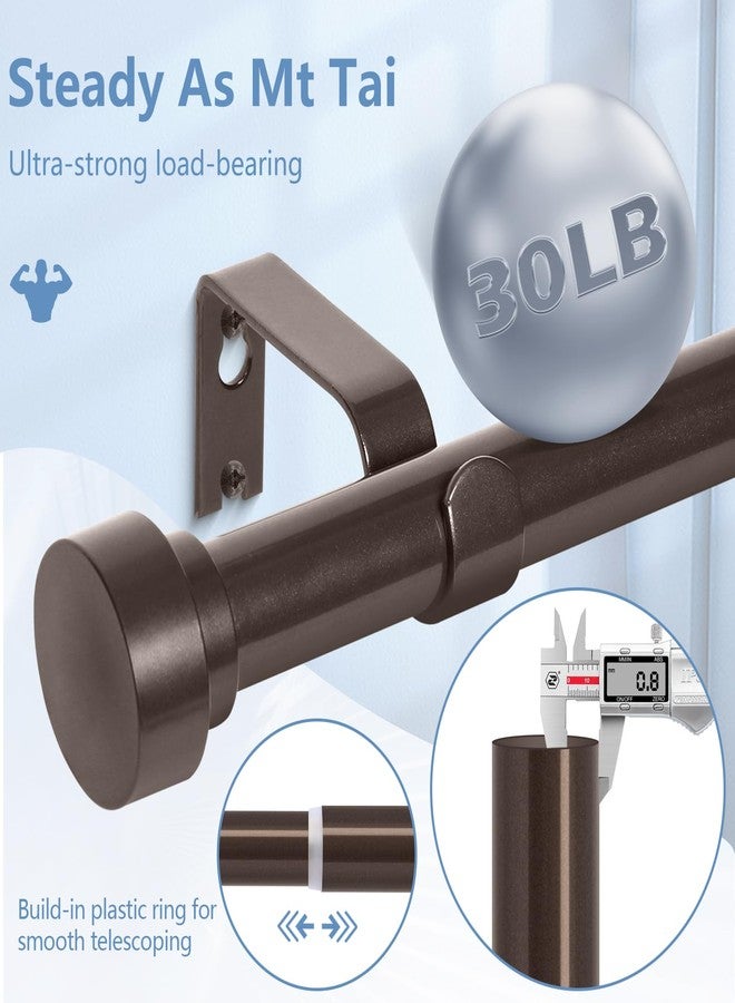 HEI! DEAR Bronze Curtain Rods for Windows 28 to 48 Inch(2.3-4ft), 1Inch Heavy Duty Curtain Rods, Adjustable Curtains Rod, Modern Decorative Drapery Window Rod, 30-58", Antique Bronze - Image 3