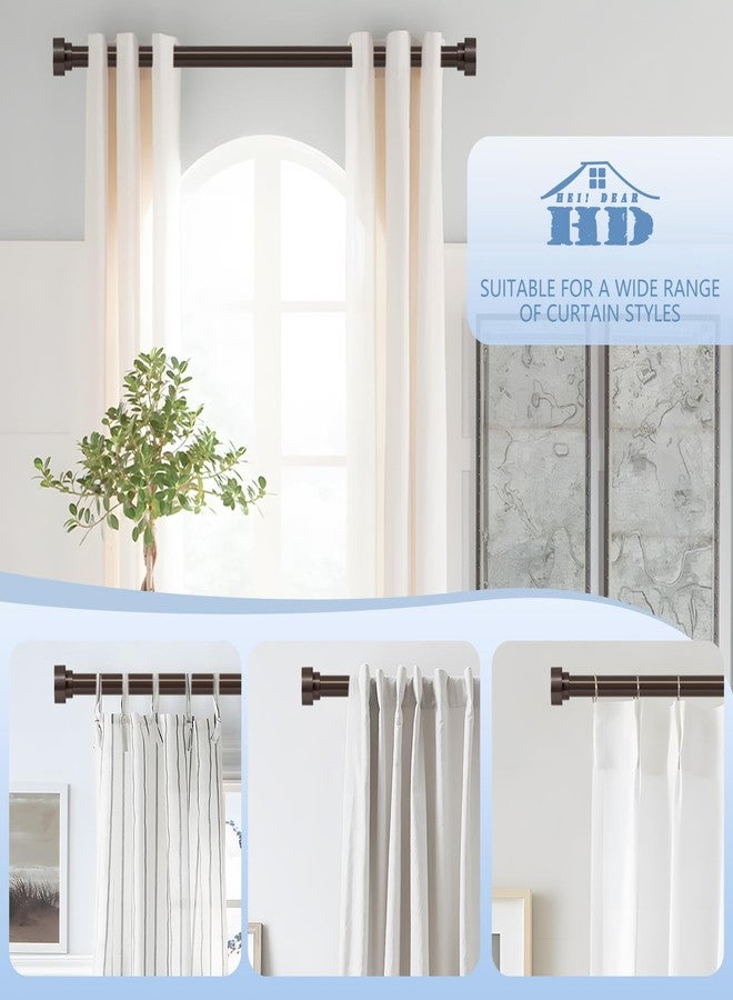 HEI! DEAR Bronze Curtain Rods for Windows 28 to 48 Inch(2.3-4ft), 1Inch Heavy Duty Curtain Rods, Adjustable Curtains Rod, Modern Decorative Drapery Window Rod, 30-58", Antique Bronze - Image 5