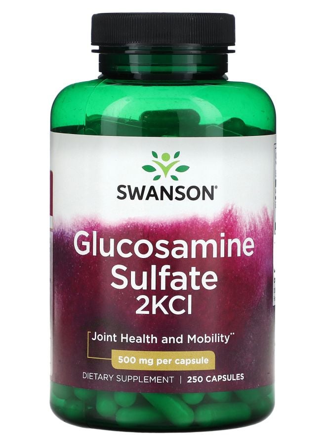 SWANSON Glucosamine Sulfate 2KCI 500 mg 250 Capsules - Image 1