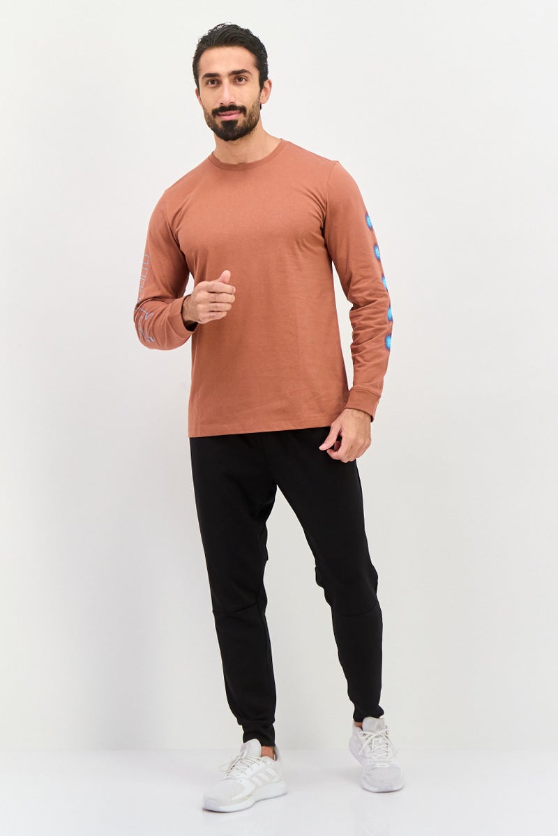 Hurley Men Sportswear Fit Long Sleeves Outdoor Sweat Shirt, Brown  - Image 4