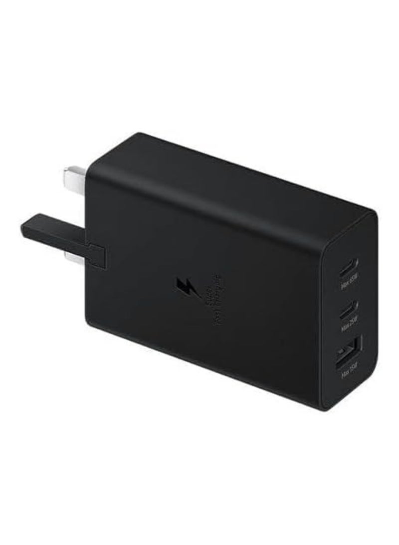 65W Trio Universal Power Adapter | Fast Charging with 2 USB-C  1 USB-A Port for Laptops, Smartphones  Tablets – Black - Image 2