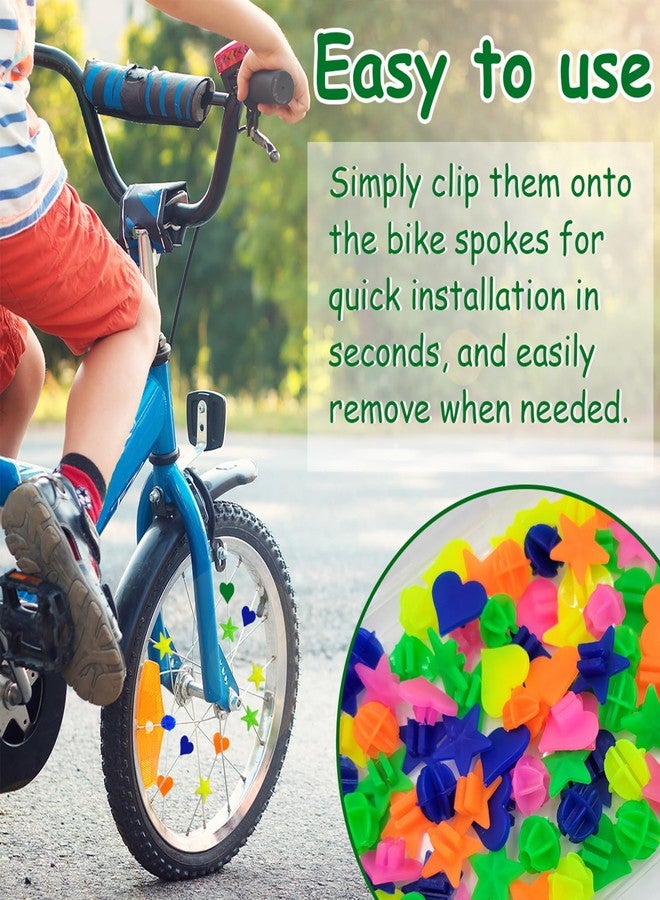 OWMOSYX 180 Pieces Bike Wheel Spoke Beads Plastic Clip Beads Spoke Colorful Bicycle Bike Spoke Decorations for Kids Bike Accessories Girls Boys (Style 3) - Image 4