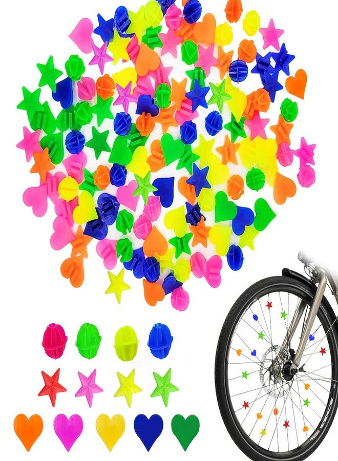 OWMOSYX 180 Pieces Bike Wheel Spoke Beads Plastic Clip Beads Spoke Colorful Bicycle Bike Spoke Decorations for Kids Bike Accessories Girls Boys (Style 3) - Image 1