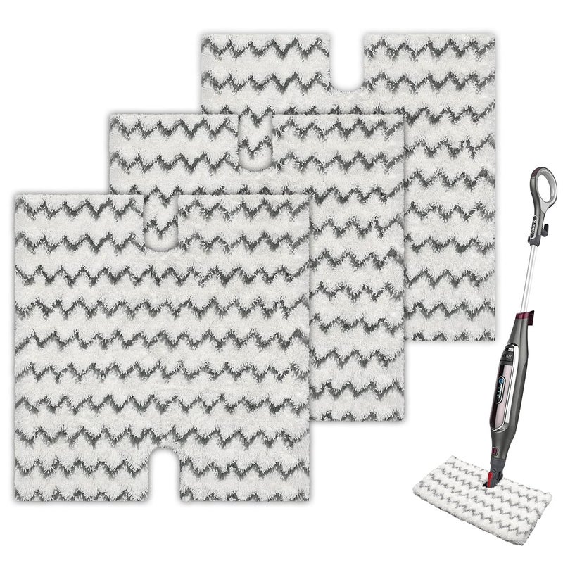 GFRED Steam Mop Pads Replacement for Shark LiftAway Pro  Genius Pocket Steam Mop Series S3973 S3973D S3973WM S5001 S5003D S5002Q S5003A S6001W S6001WM S6002 S6002C S6003 Washable Reusable Mop Pads 3 Pack 