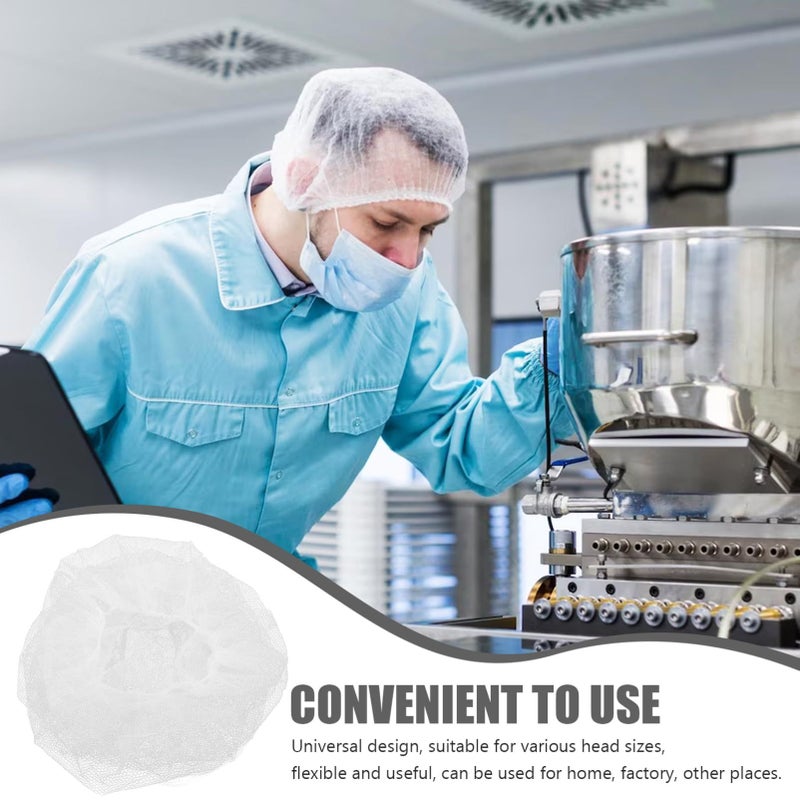 100Pcs Disposable Nylon Hair Nets Breathable Mesh Design Prevents Hair Loss For Food Service Work Home - Image 5