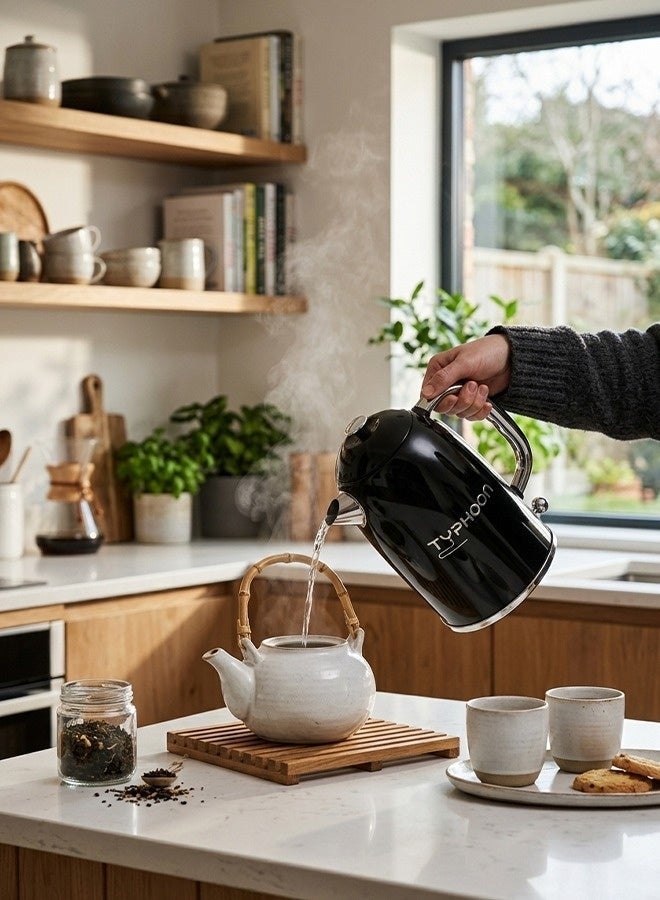 Typhoon Electric Kettle - 2200 Watts - 1.8 Liters - TY-01-002 B - Black - Image 2
