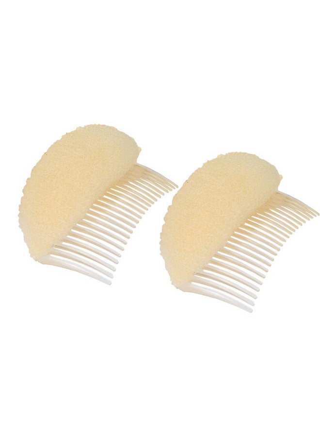 SYBL 2Pcs Charming Bump It Up Volume Inserts Hair Comb Do Beehive Hair Stick Bun Maker Tool Hair Base Styling Accessories For Women Lady Girl (Beige) - Image 2