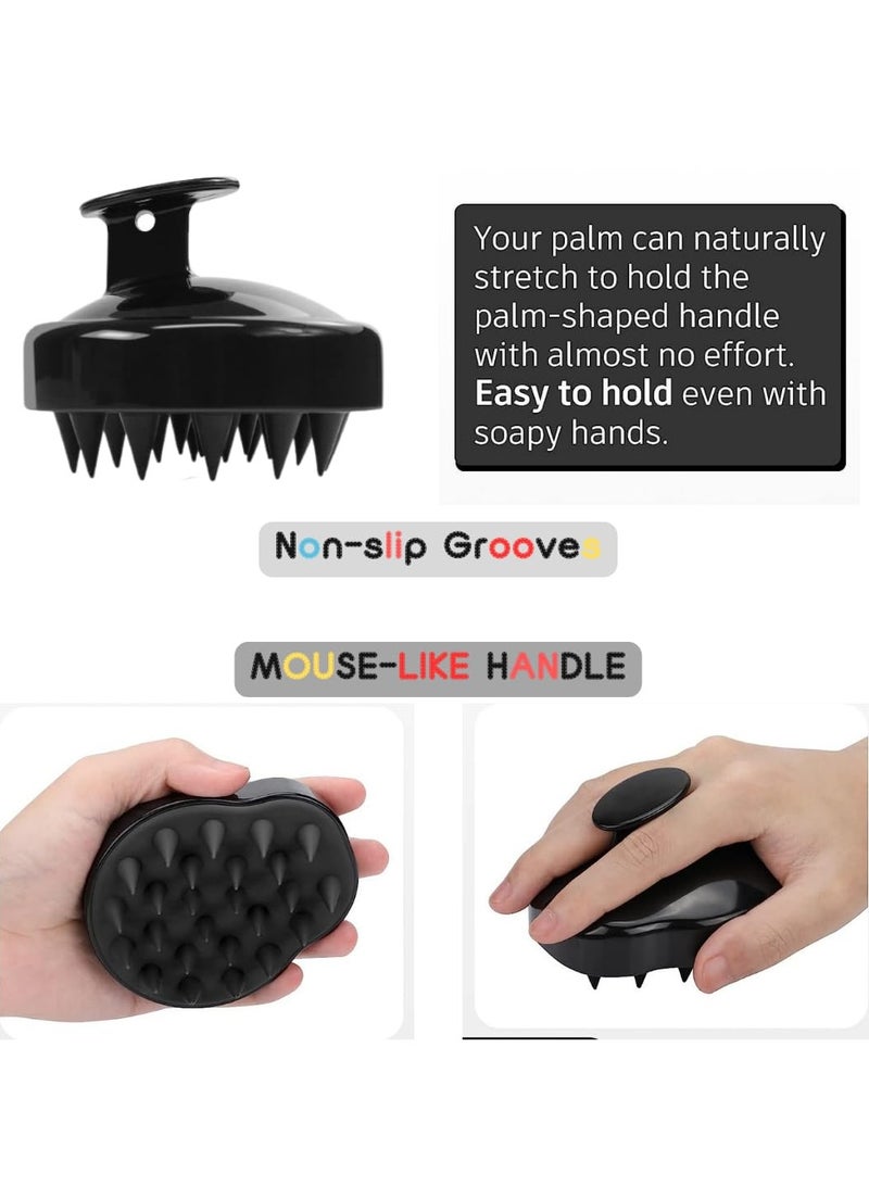 KHAJUL 3 PCS Detangling Brush Set,Hair Spray bottle, Hair Scalp Massager Shampoo Brush, Exfoliate and Remove Dandruff - Detangling Brush for Natural Hair for Men Women kids (Black) - Image 5