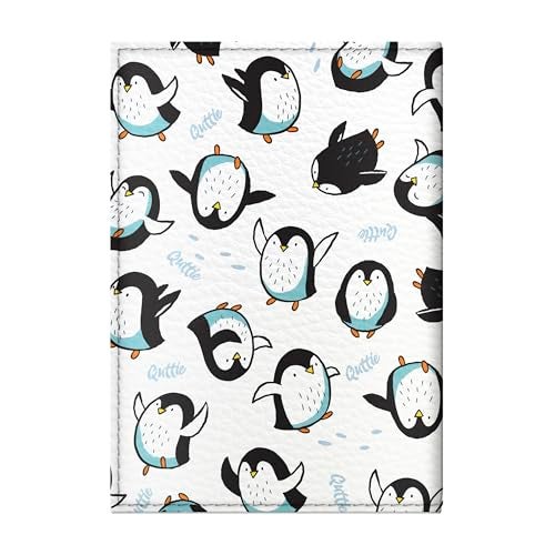 Quttie Passport Cover for Kids, Women and Men, Cute Travel Passport Holder (Penguin Pattern) - Image 3