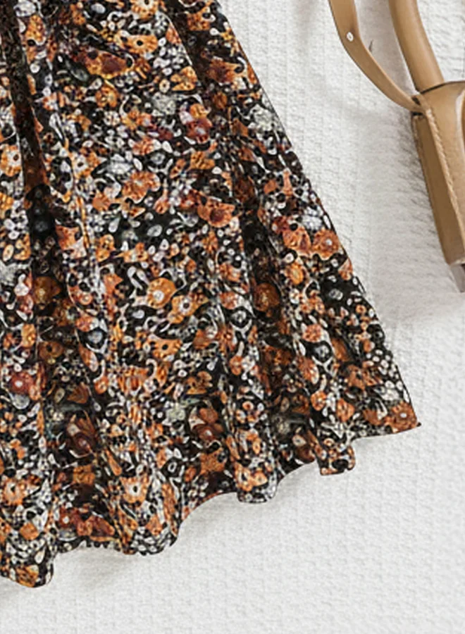 Take Two  Girls Floral Print Ruffle Sleeve Dress for Women | Best Price UAE