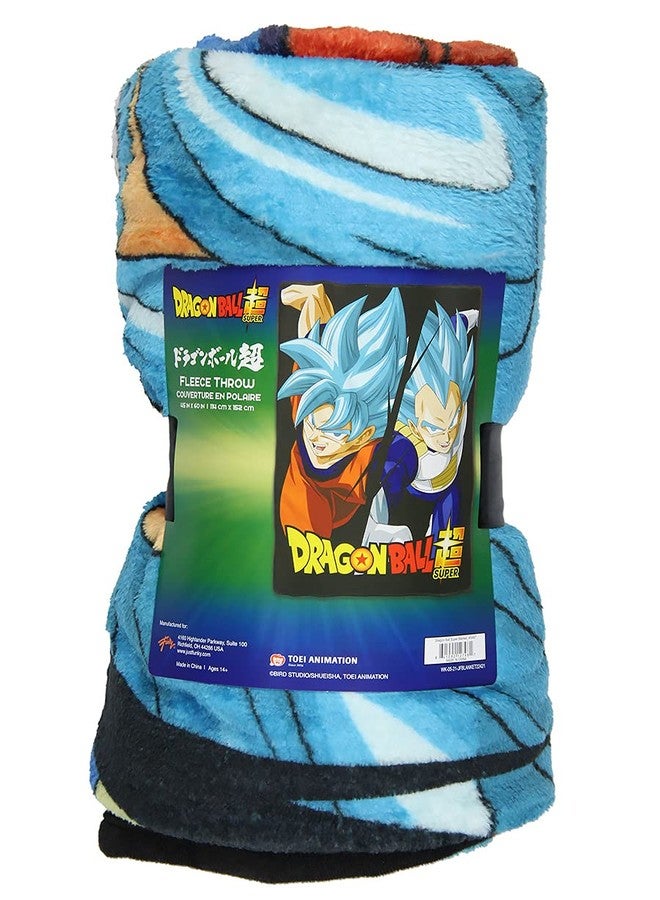 Dragon Ball Z Dragon Ball Super Goku Saiyan Blue God Soft and Plush Fleece Throw Blanket - Image 3