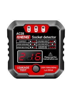 ANENG Outlet Tester Receptacle Detector with Voltage LCD Display 250V Power Socket Checker Automatic Circuit Tester Polarity Voltage Test Wall Plug Electrical Tools