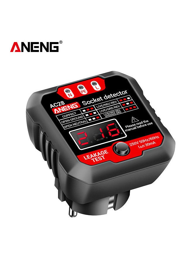 ANENG - ANENG Outlet Tester Receptacle Detector with Voltage LCD Display 250V Power Socket Checker Automatic Circuit Tester Polarity Voltage Test Wall Plug Electrical Tools - Image 1
