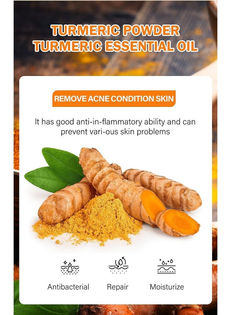 MOOYAM Kojic Acid Turmeric Soap 2 Bars with Dark Spot Corrector for Face and Body Brightens Skin Reduces Acne Marks and Improves Texture Deep Cleansing Moisturizing Bar - Image 5