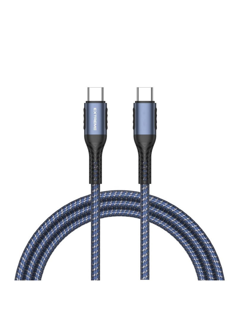 G-TiDE EXTREME TYPE-C TO TYPE-C FLEXIBLE SERIES DATA  CABLE 1 Meter Copper Core Micro Type-c Mobile Charger Cable 60W 3.0A DIVICO EXC58 - Image 1