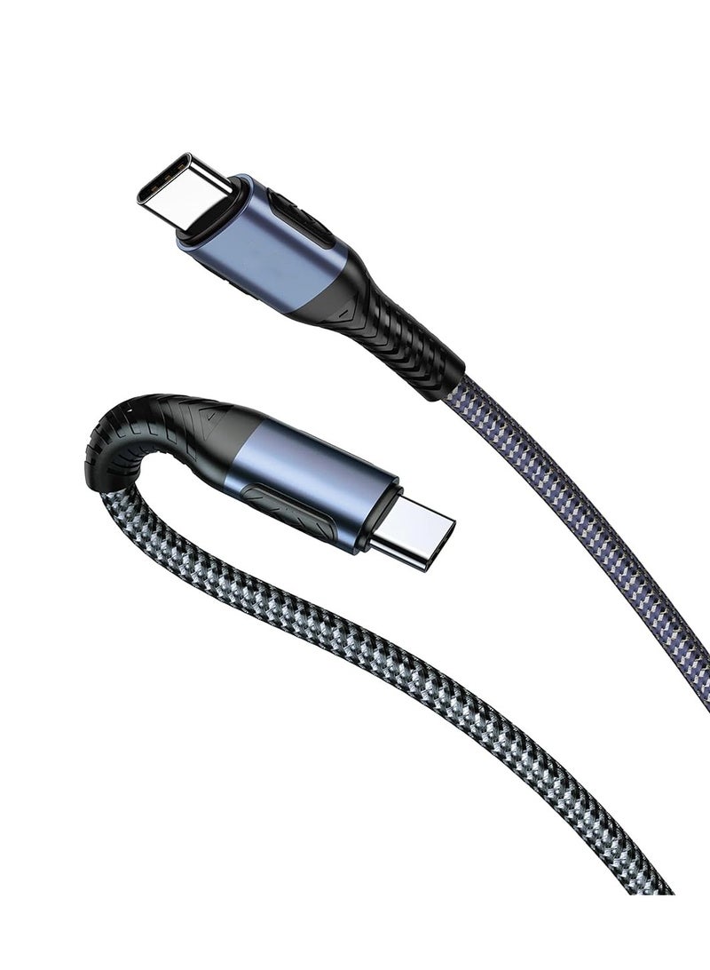 G-TiDE EXTREME TYPE-C TO TYPE-C FLEXIBLE SERIES DATA  CABLE 1 Meter Copper Core Micro Type-c Mobile Charger Cable 60W 3.0A DIVICO EXC58 - Image 2