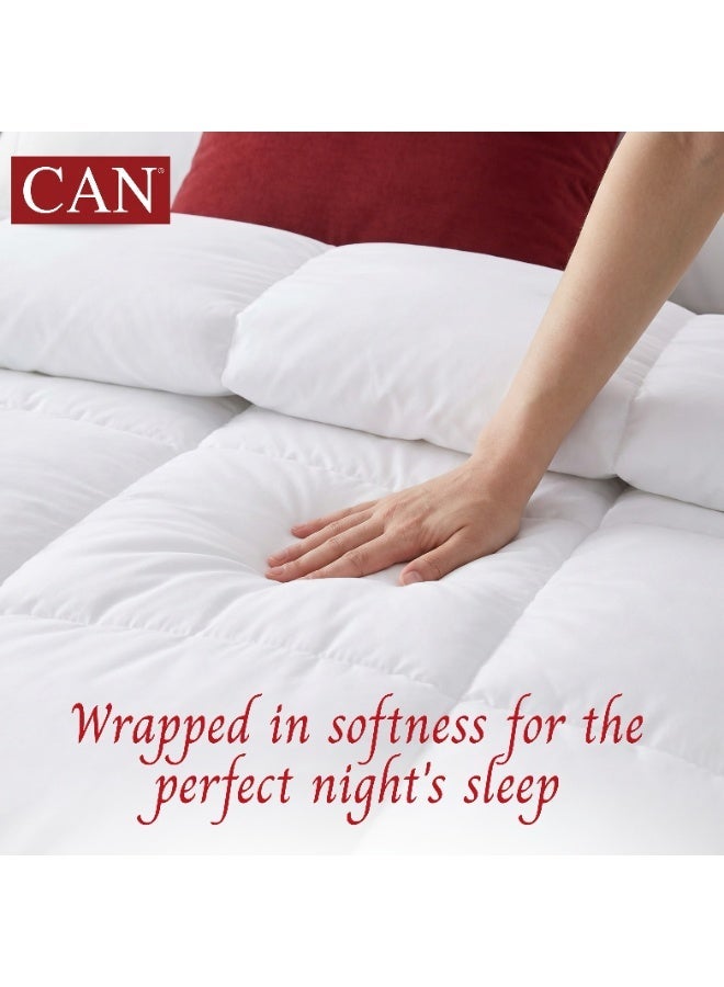 CAN Premium White Duvet White - Size 220x240 Ultra Soft Light weight All Season Comforter - Hypoallergenic Box Stitch Quilted Bedding - Hotel Quality Duvet for Perfect Sleep - King - Image 3