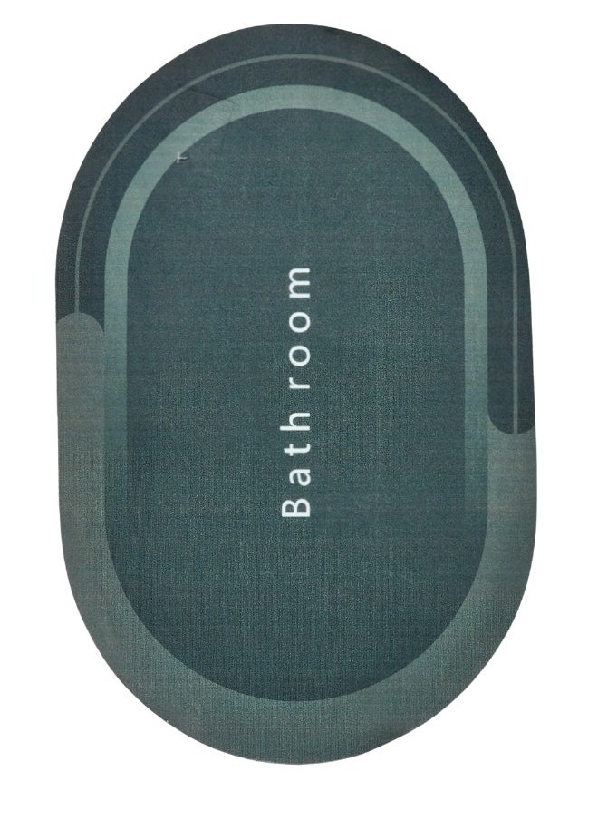 FALMER Quick Drying Bathroom rubber round Mats Water Absorbent Door Mat for Home Water Absorbing Non-Slip Bathroom Floor mats (BATHROOM Print)  - Image 3