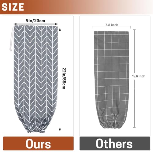 SWISSELITE 2Pcs Plastic Bag Holder, Reusable Plastic Bag Organizer Wall Mount, Large Grocery Bag Storage Dispenser, 22x9 IN - Image 2