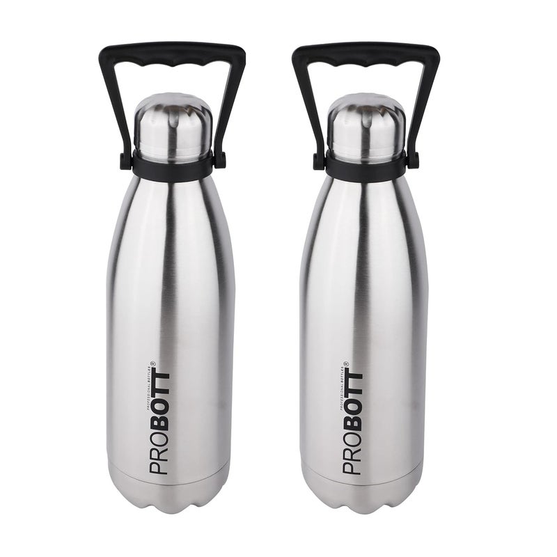 PROBOTT PROBOTT Thermosteel Tradition Vacuum Flask 1500ml -Silver (Pack of 2)  - Image 1