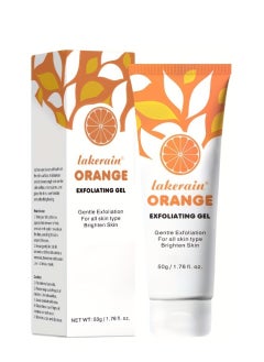 50g Orange Exfoliating Gel Dead Skin Exfoliating Gel Scrub Face Body Skin Natural Orange Peeling Gel Face Scrub Removes Dead Skin and Calluses Deep Cleansing Moisturizing Facial Exfoliator