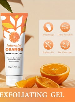 lakerain 50g Orange Exfoliating Gel Dead Skin Exfoliating Gel Scrub Face Body Skin Natural Orange Peeling Gel Face Scrub Removes Dead Skin and Calluses Deep Cleansing Moisturizing Facial Exfoliator  - Image 4