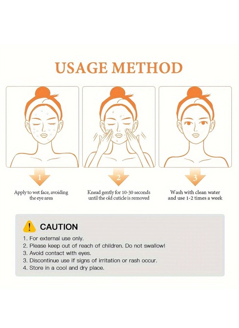 lakerain - 50g Orange Exfoliating Gel Dead Skin Exfoliating Gel Scrub Face Body Skin Natural Orange Peeling Gel Face Scrub Removes Dead Skin and Calluses Deep Cleansing Moisturizing Facial Exfoliator - Image 1