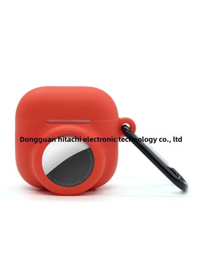For Airpods4 Apple Wireless Bluetooth Headset Aitag Tracker 2-in -1 Silicone Protective Cover-Color:Luminous Powder-Applicable Models:Model 2024: Airpods 4th Generation  - Image 4