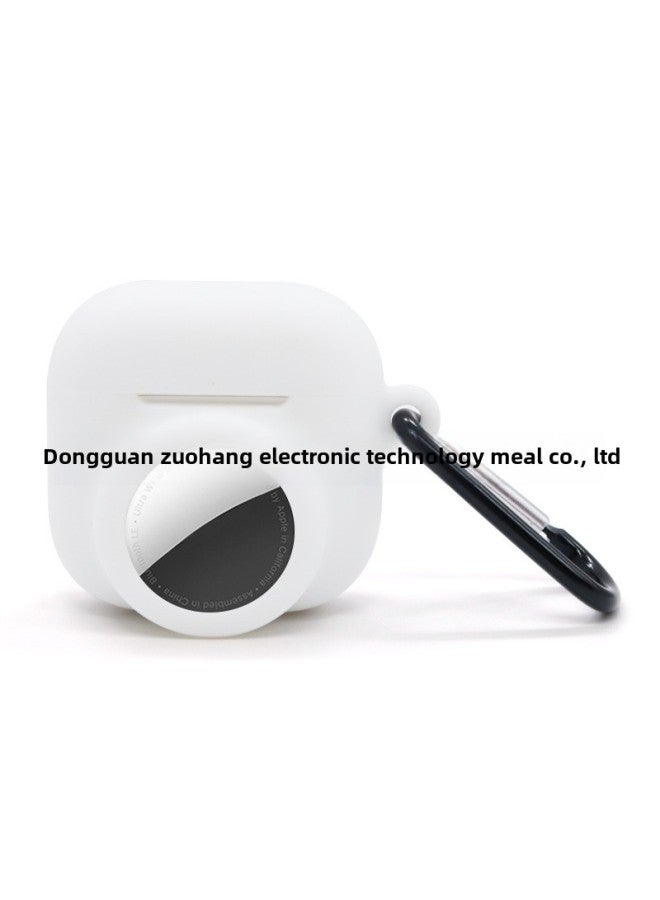 For Airpods4 Apple Wireless Bluetooth Headset Aitag Tracker 2-in -1 Silicone Protective Cover-Color:Luminous Powder-Applicable Models:Model 2024: Airpods 4th Generation  - Image 5