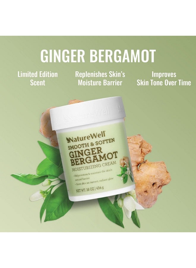 NATURE WELL Smooth & Soften Ginger Bergamot Moisturizing Cream For Face & Body Infused With Natural Oils & Extracts Restores Skin Moisture Barrier 16 Oz. - Image 2