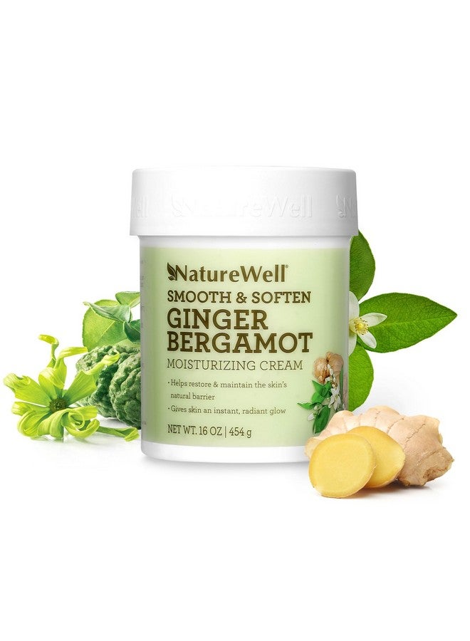 NATURE WELL Smooth & Soften Ginger Bergamot Moisturizing Cream For Face & Body Infused With Natural Oils & Extracts Restores Skin Moisture Barrier 16 Oz. - Image 1