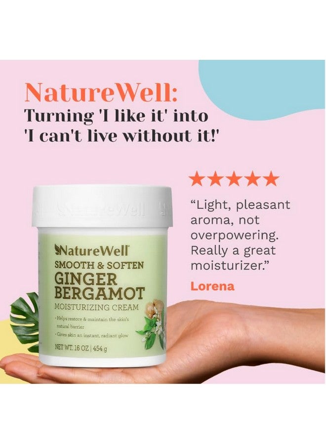 NATURE WELL Smooth & Soften Ginger Bergamot Moisturizing Cream For Face & Body Infused With Natural Oils & Extracts Restores Skin Moisture Barrier 16 Oz. - Image 4