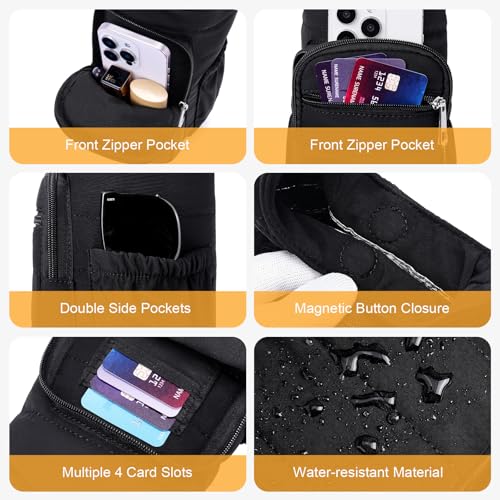 Lexiyat Water Bottle Bag 40 oz Crossbody Bag Insulated Carrier Purse Holder for Walking Hiking with Adjustable Strap Black - Image 3