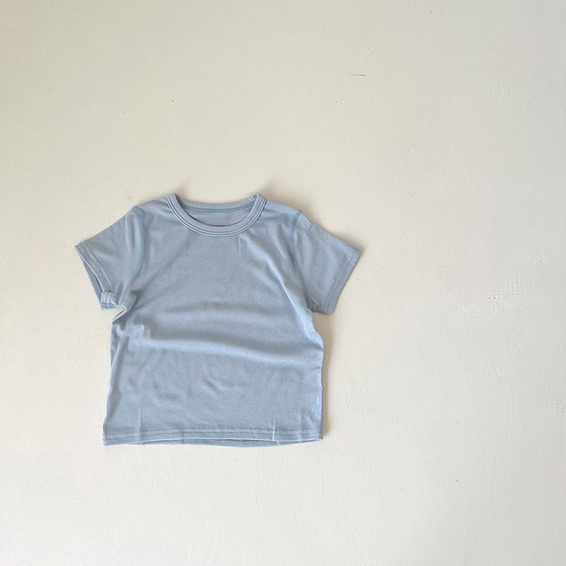 Children'S Solid Color T-Shirt Short Sleeve Summer Boys And Girls Round Neck Modal Thin Top Half Sleeve Children'S Clothing 0048A003 - Image 5