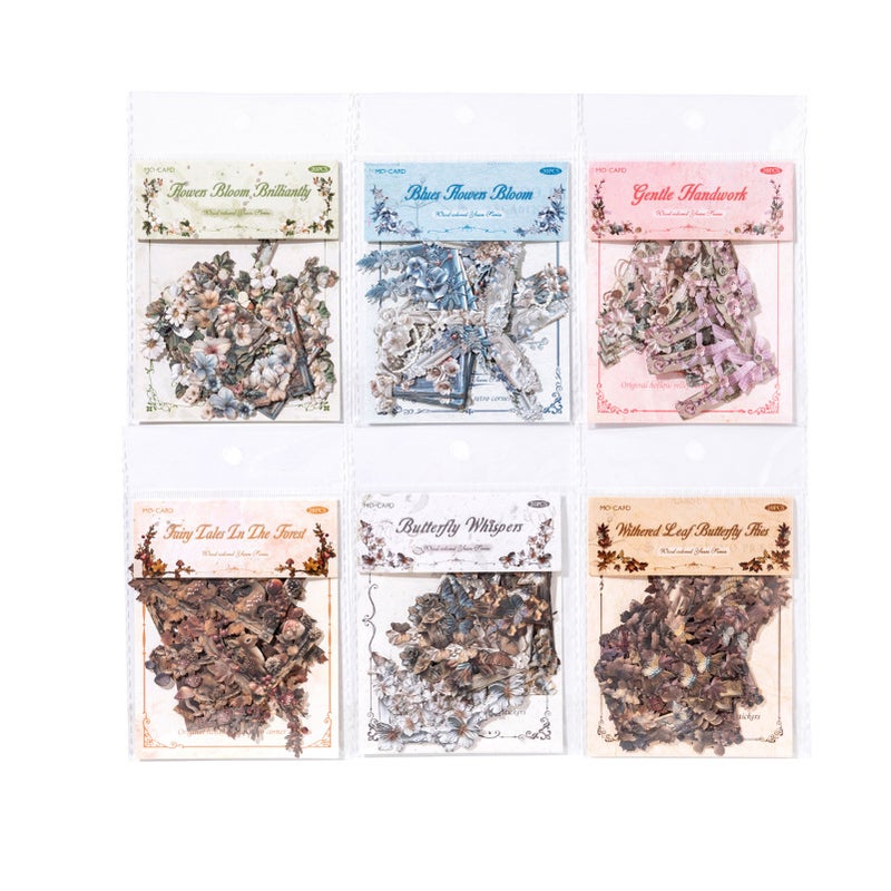 Momo Hollow Embossed Corner Stickers - Wooden Years Vintage Scrapbook DIY Decorative Stickers - Image 1