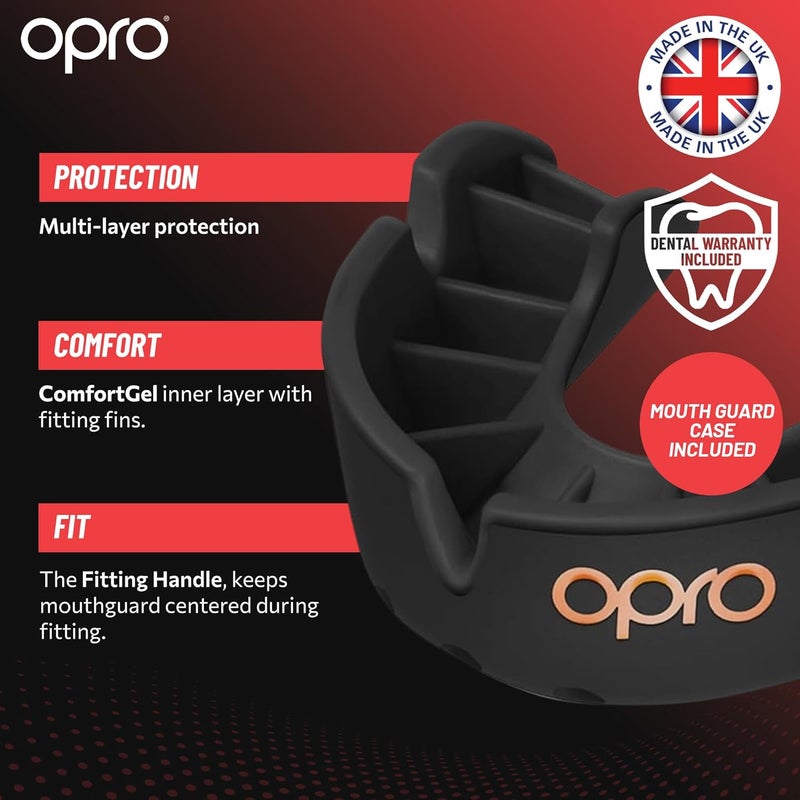 OPRO Bronze Level Adult and Kids Sports Mouthguard with Case and Fitting Device - Image 3