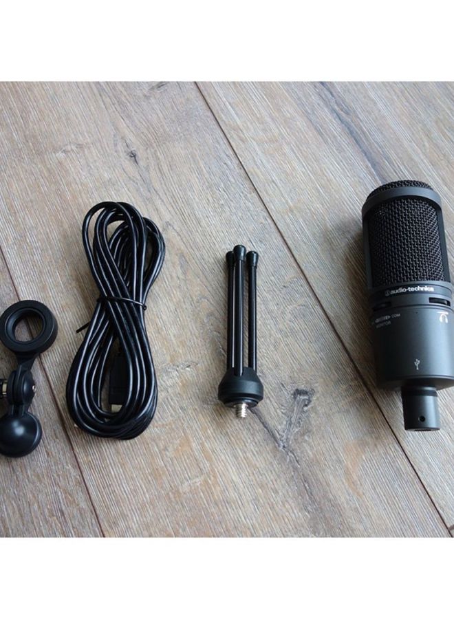 أوديو تكنيكا ميكروفون مكثّف قلبي USB من أوديو تكنيكا AT2020USB PLUS رمادي - Image 4