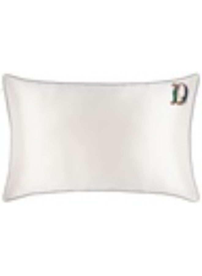 Slip slip pure silk initial collection queen pillowcase - white D 1 piece - Image 1