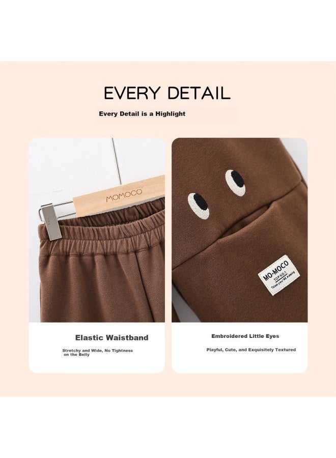 Momoco Boys' Pants Autumn Trendy Casual Trousers For Older Kids Brown Size 150 - Image 2
