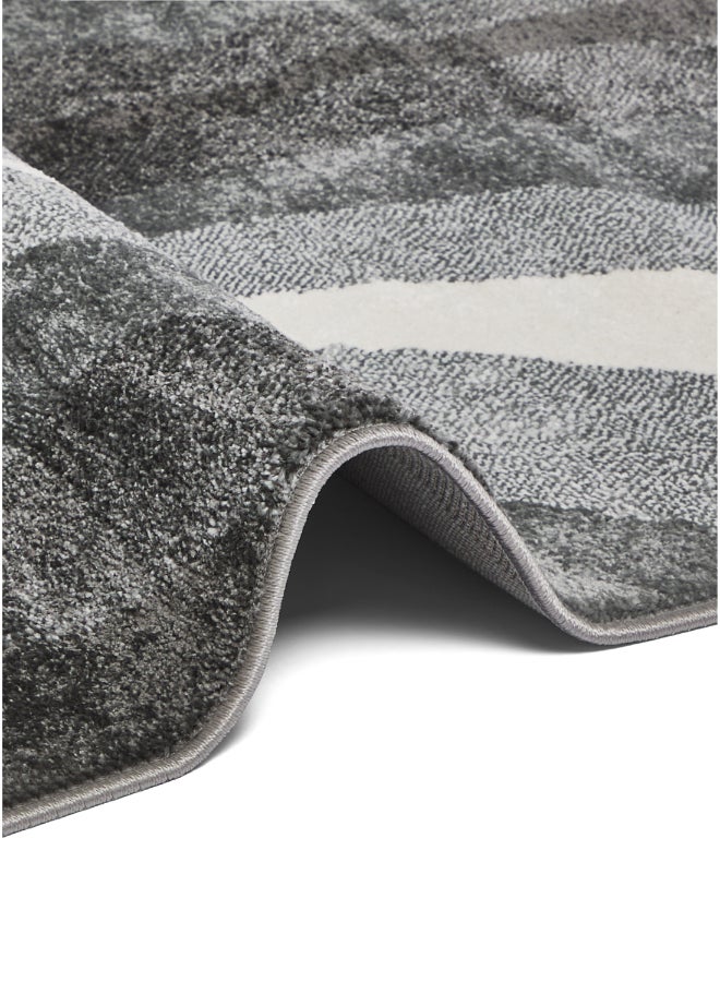 Noon East Carpet Rug Woven with Soft Texture |Prism Point Design  - Light Grey | Size - 80x150 cm - 2.6x5 ft |For Bedside runners, In front of TV units, Entry Hallway - Image 4