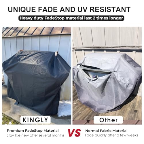 KINGLY Griddle Cover for Blackstone 36 inch Griddle with Hood,Rip-Proof Heavy Duty Material,Waterproof UV & Fade Resistant,Flat Top Gas Grill Cover with Velcro Strap and Air Vent - Image 3