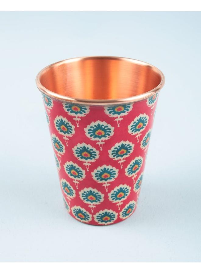 Chumbak Indian Floral Copper Tumbler - Large, 400ml - Image 3