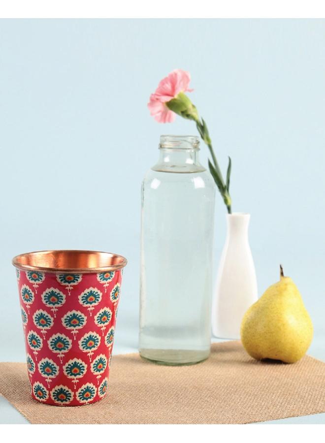 Chumbak Indian Floral Copper Tumbler - Large, 400ml - Image 2