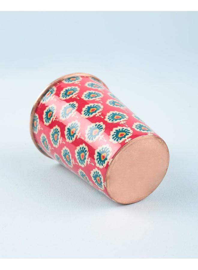Chumbak Indian Floral Copper Tumbler - Large, 400ml - Image 5