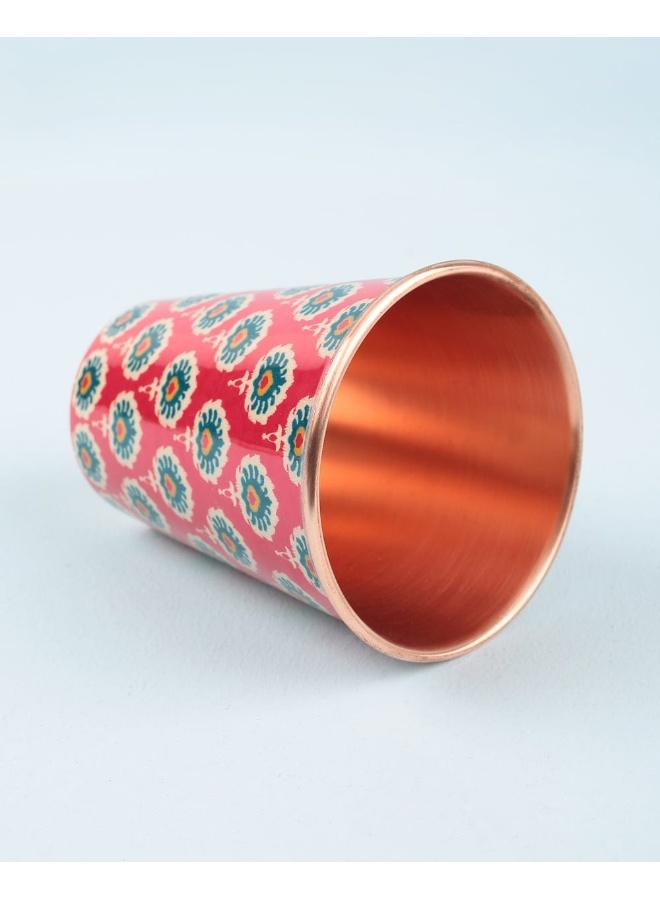 Chumbak Indian Floral Copper Tumbler - Large, 400ml - Image 4