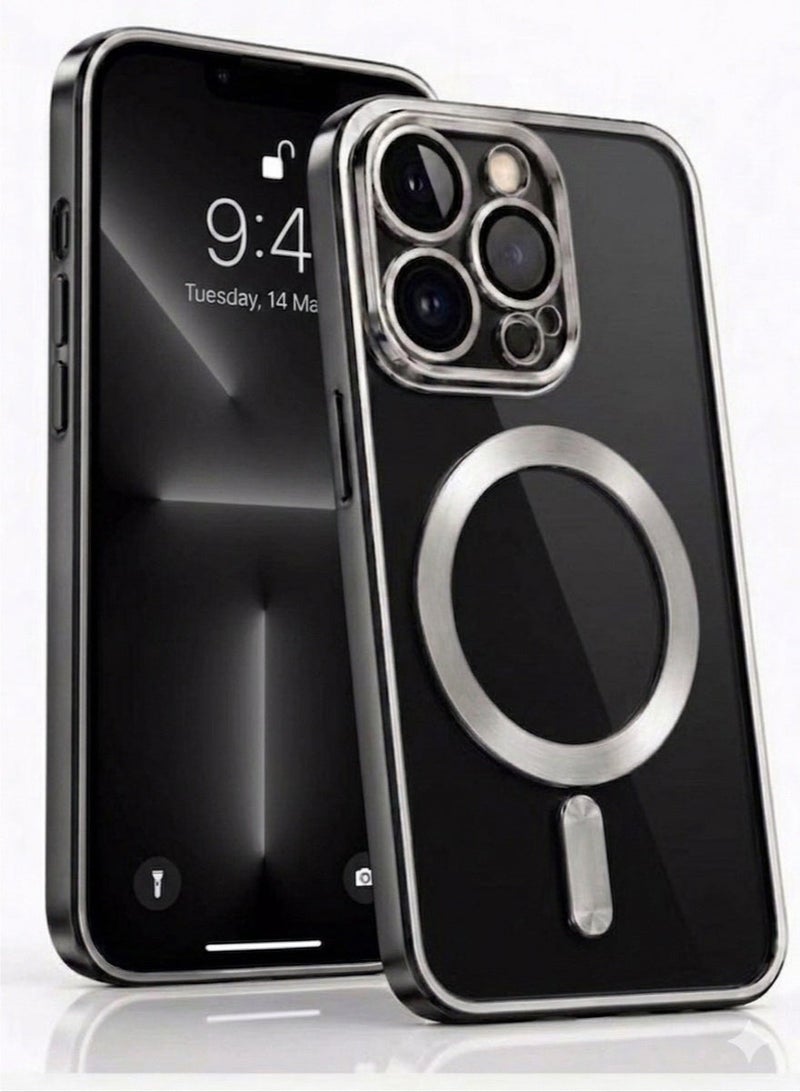 MagSafe Magnetic Clear Case for Apple iPhone 13 Pro Max 6.7 inch –  Camera Lens Protection - SILVER - Image 4