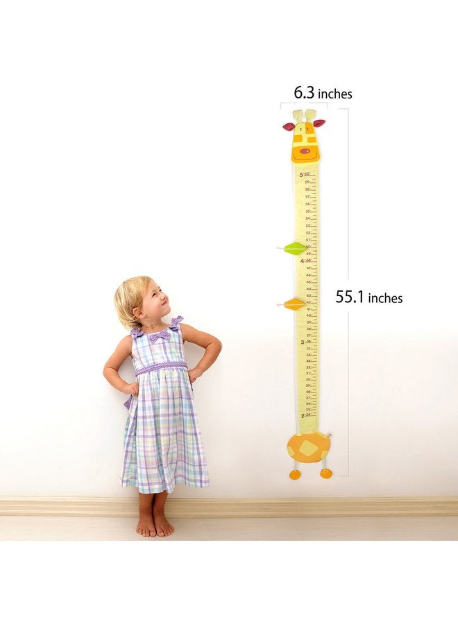 I'm Wood and Fabric Wall Growth Chart, Height Measurement, Scale, Ruler for Kids (Giraffe) - Image 2