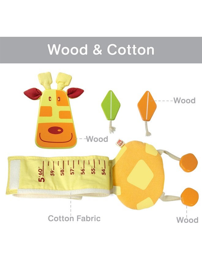 I'm Wood and Fabric Wall Growth Chart, Height Measurement, Scale, Ruler for Kids (Giraffe) - Image 4